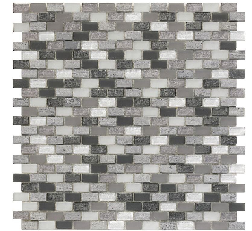 Dusk Mini Brick Mosaic - mosaic tile Project Deco collection by Happy
